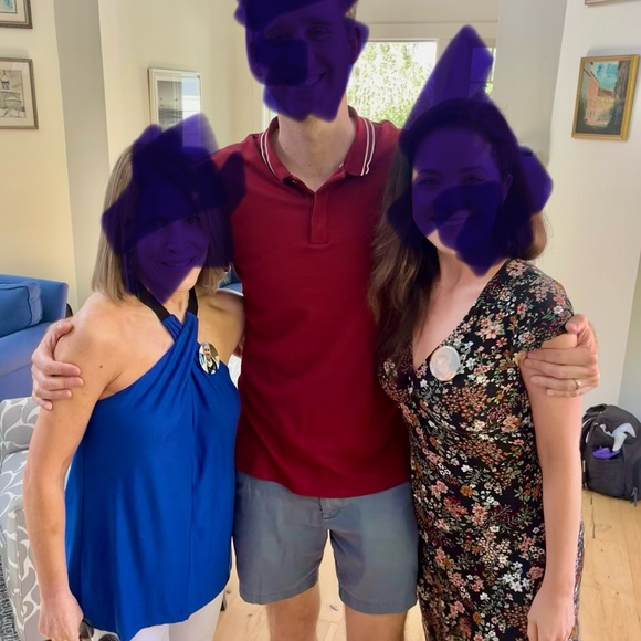 Apres Ramy Brook Women's Cobalt Blue/Black Trim Halter Top.  One size fits all. - Picture 3 of 6